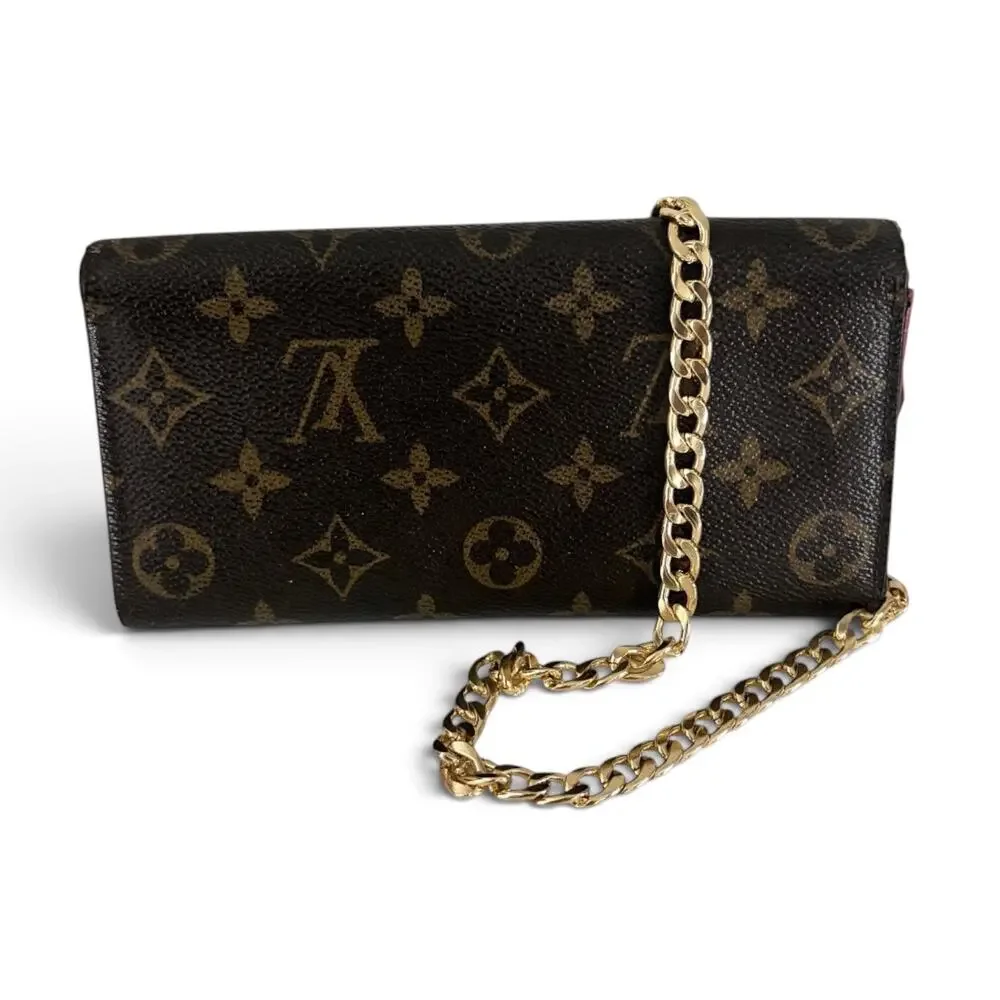 Louis Vuitton Monogram Porte Tresor International Trifold Wallet w/ Chain